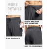 imageTBMPOY Mens Lightweight Hiking Travel Pants Breathable Athletic Fishing Active Joggers Zipper PocketsA2dark Grey