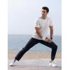 imageTBMPOY Mens Lightweight Hiking Travel Pants Breathable Athletic Fishing Active Joggers Zipper PocketsA3navy