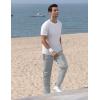 imageTBMPOY Mens Lightweight Hiking Travel Pants Breathable Athletic Fishing Active Joggers Zipper PocketsA5light Grey