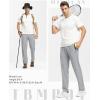 imageTBMPOY Mens Lightweight Hiking Travel Pants Breathable Athletic Fishing Active Joggers Zipper PocketsA5light Grey
