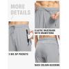 imageTBMPOY Mens Lightweight Hiking Travel Pants Breathable Athletic Fishing Active Joggers Zipper PocketsA5light Grey