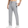 imageTBMPOY Mens Lightweight Hiking Travel Pants Breathable Athletic Fishing Active Joggers Zipper PocketsA5light Grey