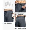 imageTBMPOY Mens Lightweight Hiking Travel Pants Breathable Athletic Fishing Active Joggers Zipper PocketsA7cool Grey