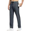imageTBMPOY Mens Lightweight Hiking Travel Pants Breathable Athletic Fishing Active Joggers Zipper PocketsA7cool Grey