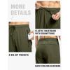 imageTBMPOY Mens Lightweight Hiking Travel Pants Breathable Athletic Fishing Active Joggers Zipper PocketsA8green