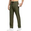 imageTBMPOY Mens Lightweight Hiking Travel Pants Breathable Athletic Fishing Active Joggers Zipper PocketsA8green