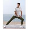 imageTBMPOY Mens Lightweight Hiking Travel Pants Breathable Athletic Fishing Active Joggers Zipper PocketsA8green