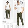 imageTBMPOY Mens Lightweight Hiking Travel Pants Breathable Athletic Fishing Active Joggers Zipper PocketsA8green