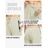 imageTBMPOY Mens Lightweight Hiking Travel Pants Breathable Athletic Fishing Active Joggers Zipper PocketsB13cream