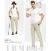 imageTBMPOY Mens Lightweight Hiking Travel Pants Breathable Athletic Fishing Active Joggers Zipper PocketsB13cream