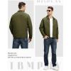 imageTBMPOY Mens Lightweight Jackets Casual Windbreaker Stylish Light Fall Spring Golf Work Dress BusinessArmy Green