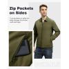 imageTBMPOY Mens Lightweight Jackets Casual Windbreaker Stylish Light Fall Spring Golf Work Dress BusinessArmy Green