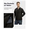 imageTBMPOY Mens Lightweight Jackets Casual Windbreaker Stylish Light Fall Spring Golf Work Dress BusinessBlack