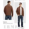 imageTBMPOY Mens Lightweight Jackets Casual Windbreaker Stylish Light Fall Spring Golf Work Dress BusinessBrown