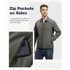 imageTBMPOY Mens Lightweight Jackets Casual Windbreaker Stylish Light Fall Spring Golf Work Dress BusinessCharcoal Gray