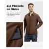 imageTBMPOY Mens Lightweight Jackets Casual Windbreaker Stylish Light Fall Spring Golf Work Dress BusinessCoffee