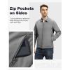 imageTBMPOY Mens Lightweight Jackets Casual Windbreaker Stylish Light Fall Spring Golf Work Dress BusinessGrey1