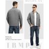 imageTBMPOY Mens Lightweight Jackets Casual Windbreaker Stylish Light Fall Spring Golf Work Dress BusinessGrey1