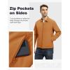 imageTBMPOY Mens Lightweight Jackets Casual Windbreaker Stylish Light Fall Spring Golf Work Dress BusinessLight Brown1