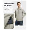 imageTBMPOY Mens Lightweight Jackets Casual Windbreaker Stylish Light Fall Spring Golf Work Dress BusinessLight Gray