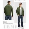 imageTBMPOY Mens Lightweight Jackets Casual Windbreaker Stylish Light Fall Spring Golf Work Dress BusinessPine Green