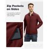 imageTBMPOY Mens Lightweight Jackets Casual Windbreaker Stylish Light Fall Spring Golf Work Dress BusinessRed