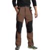 imageTBMPOY Mens Snow Ski Hiking Pants Waterproof Winter Fleece Lined Pants Camping Skiing Ice Fishing Pants with BeltA1thick Brown