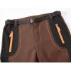 imageTBMPOY Mens Snow Ski Hiking Pants Waterproof Winter Fleece Lined Pants Camping Skiing Ice Fishing Pants with BeltA1thick Brown