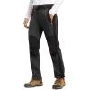 imageTBMPOY Mens Snow Ski Hiking Pants Waterproof Winter Fleece Lined Pants Camping Skiing Ice Fishing Pants with BeltA1thick Dark Grey