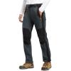 imageTBMPOY Mens Snow Ski Hiking Pants Waterproof Winter Fleece Lined Pants Camping Skiing Ice Fishing Pants with BeltA1thick Grey