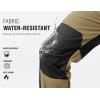 imageTBMPOY Mens Snow Ski Hiking Pants Waterproof Winter Fleece Lined Pants Camping Skiing Ice Fishing Pants with BeltA1thick Khaki