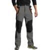 imageTBMPOY Mens Snow Ski Hiking Pants Waterproof Winter Fleece Lined Pants Camping Skiing Ice Fishing Pants with BeltA1thick Steel Grey