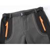 imageTBMPOY Mens Snow Ski Hiking Pants Waterproof Winter Fleece Lined Pants Camping Skiing Ice Fishing Pants with BeltA1thick Steel Grey