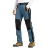 imageTBMPOY Mens Snow Ski Hiking Pants Waterproof Winter Fleece Lined Pants Camping Skiing Ice Fishing Pants with BeltA1thick Stone Blue