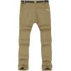 imageTBMPOY Mens Snow Ski Hiking Pants Waterproof Winter Fleece Lined Pants Camping Skiing Ice Fishing Pants with BeltA2thick Khaki
