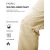 imageTBMPOY Mens Snow Ski Hiking Pants Waterproof Winter Fleece Lined Pants Camping Skiing Ice Fishing Pants with BeltA2thick Light Khaki