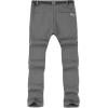 imageTBMPOY Mens Snow Ski Hiking Pants Waterproof Winter Fleece Lined Pants Camping Skiing Ice Fishing Pants with BeltA2thick Steel Grey