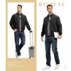 imageTBMPOY Mens Winter Lightweight Bomber Jackets Water Resistant Fall Casual Windbreakers Quilted Full Zip Windproof Work CoatsBlack