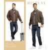imageTBMPOY Mens Winter Lightweight Bomber Jackets Water Resistant Fall Casual Windbreakers Quilted Full Zip Windproof Work CoatsDark Coffee