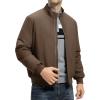 imageTBMPOY Mens Winter Lightweight Bomber Jackets Water Resistant Fall Casual Windbreakers Quilted Full Zip Windproof Work CoatsDark Coffee