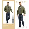 imageTBMPOY Mens Winter Lightweight Bomber Jackets Water Resistant Fall Casual Windbreakers Quilted Full Zip Windproof Work CoatsGreen