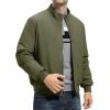 imageTBMPOY Mens Winter Lightweight Bomber Jackets Water Resistant Fall Casual Windbreakers Quilted Full Zip Windproof Work CoatsGreen