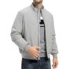 imageTBMPOY Mens Winter Lightweight Bomber Jackets Water Resistant Fall Casual Windbreakers Quilted Full Zip Windproof Work CoatsLight Grey