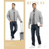 imageTBMPOY Mens Winter Lightweight Bomber Jackets Water Resistant Fall Casual Windbreakers Quilted Full Zip Windproof Work CoatsLight Grey