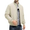 imageTBMPOY Mens Winter Lightweight Bomber Jackets Water Resistant Fall Casual Windbreakers Quilted Full Zip Windproof Work CoatsLight Khaki