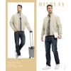 imageTBMPOY Mens Winter Lightweight Bomber Jackets Water Resistant Fall Casual Windbreakers Quilted Full Zip Windproof Work CoatsLight Khaki