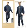 imageTBMPOY Mens Winter Lightweight Bomber Jackets Water Resistant Fall Casual Windbreakers Quilted Full Zip Windproof Work CoatsNavy