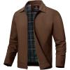 imageTBMPOY Mens Lightweight Jackets Casual Windbreaker Stylish Light Fall Spring Golf Work Dress BusinessCoffee