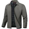 imageTBMPOY Mens Lightweight Jackets Casual Windbreaker Stylish Light Fall Spring Golf Work Dress BusinessDeep Gray