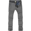 imageTBMPOY Mens Snow Ski Hiking Pants Waterproof Winter Fleece Lined Pants Camping Skiing Ice Fishing Pants with BeltA2thick Steel Grey